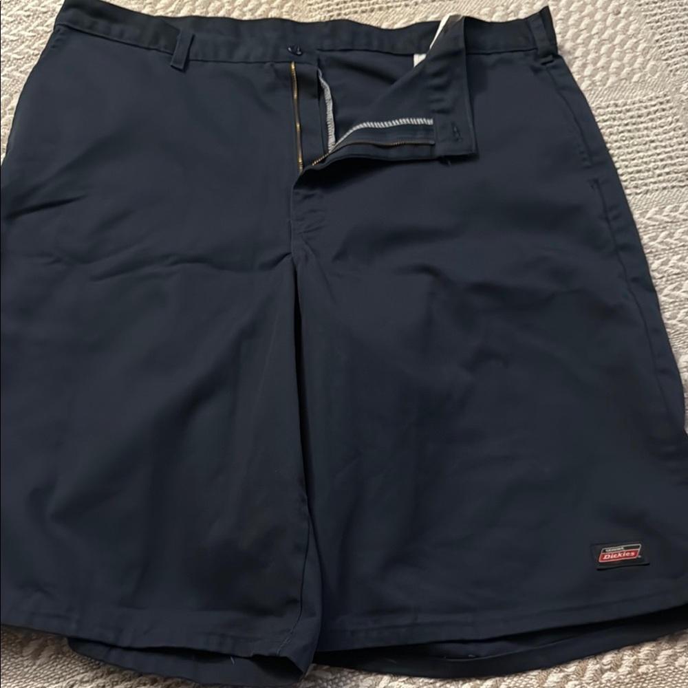 Dickies Blue Flat Front Shorts Durable Workwear